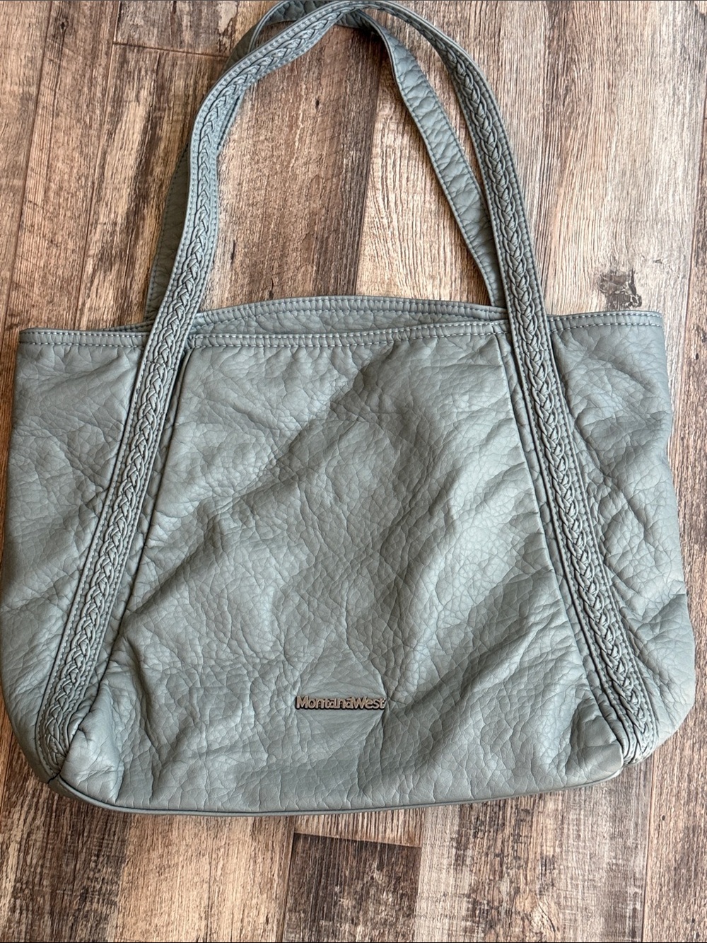 Montana West Sage Green slouchy shoulder tote bag